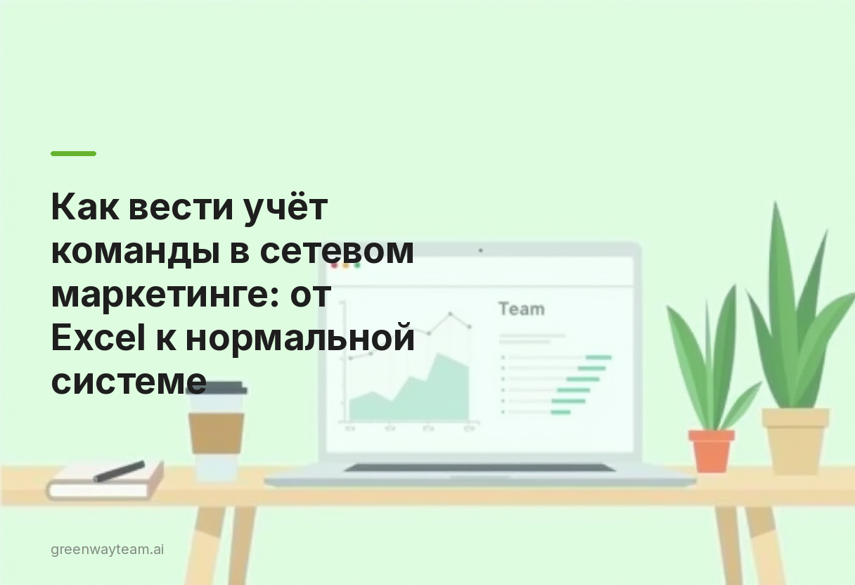 учёт команды в сетевом маркетинге - Как вести учёт команды в сетевом маркетинге: от Excel к нормальной системе