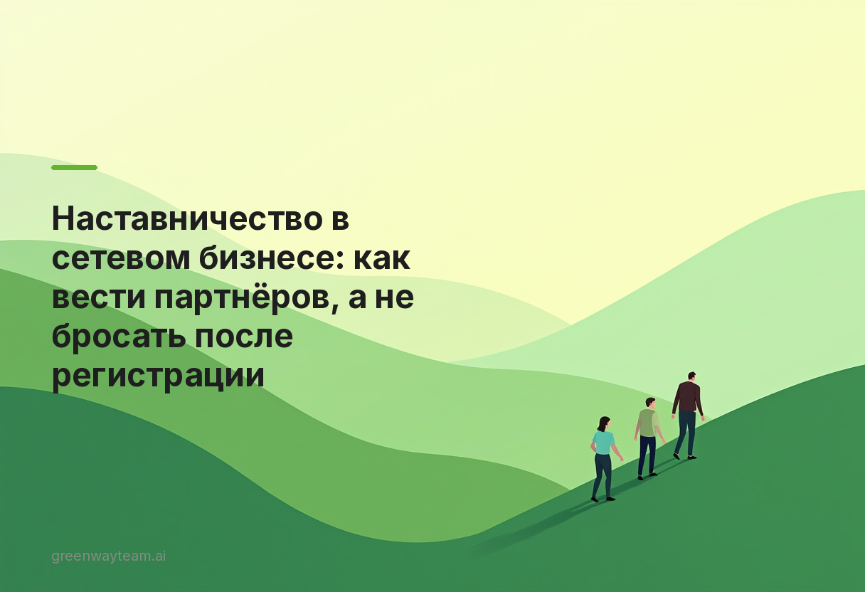 наставничество в сетевом бизнесе наставничество в сетевом бизнесе - Наставничество в сетевом бизнесе: как вести партнёров, а не бросать после регистрации